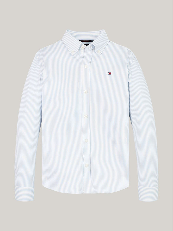 TOMMY HILFIGER NIÑO CAMISA ALLOVER REGULAR BREEZY BLUE STRIPES