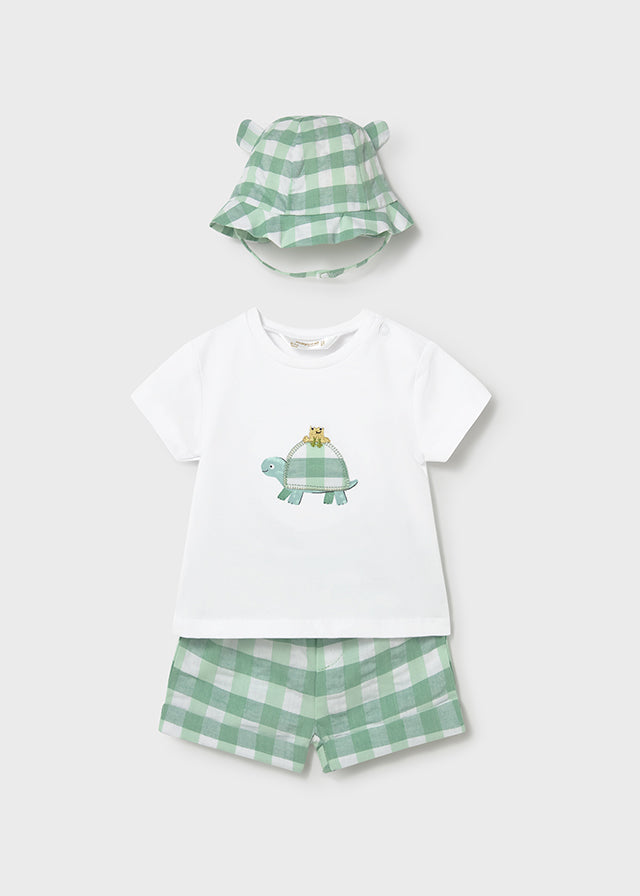 Mayoral Conjunto De Short Con Gorro Manzana para Bebé Niño