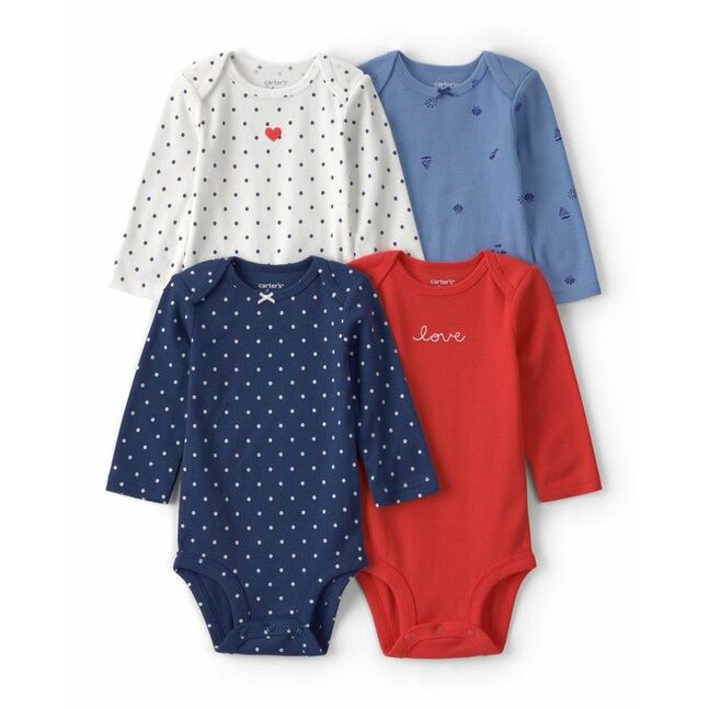 CARTERS BEBE NIÑA BODY ASST 4PCS