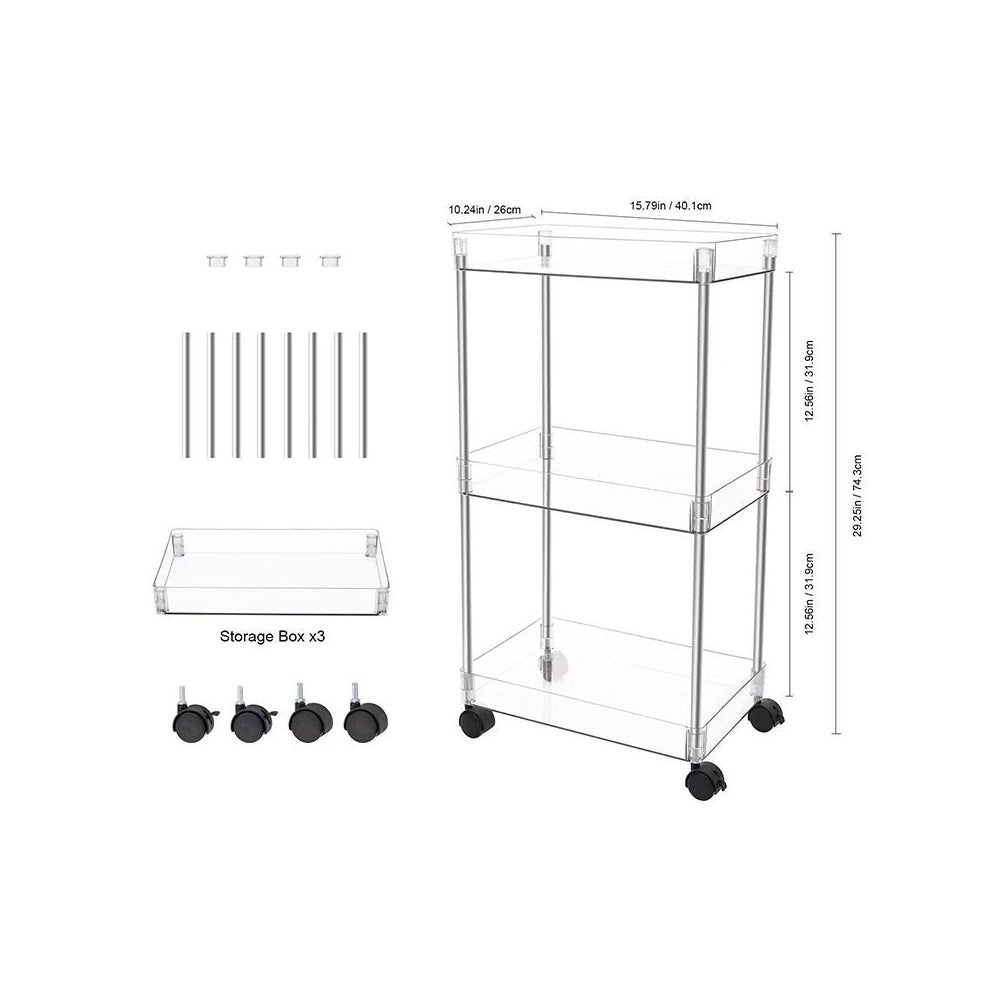 AMERICAN DREAM CARRITO ORGANIZADOR ACRILICO DE 3 NIVELES