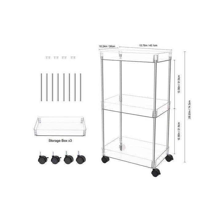 AMERICAN DREAM CARRITO ORGANIZADOR ACRILICO DE 3 NIVELES