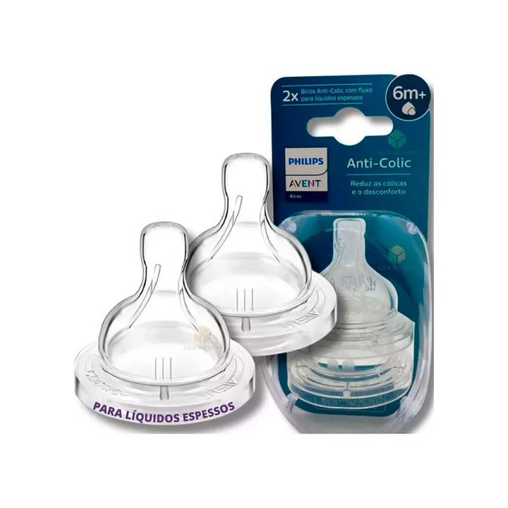 AVENT TETINA ANTICOLICO FLUJO ESPESO 6M 2PK