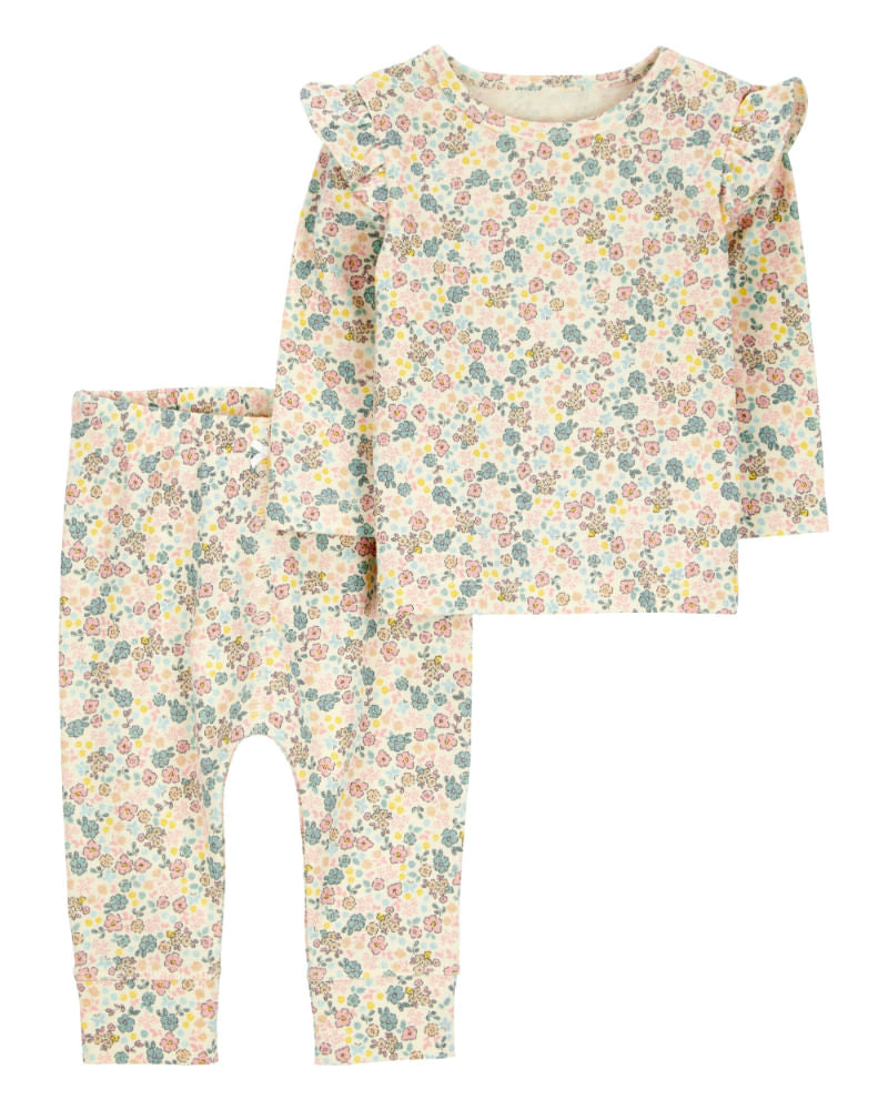 CARTERS BEBE NIÑA CONJ. DE PANTALON MULTI FLORAL PRINT MFL