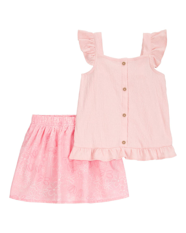 CARTERS NIÑA CONJ. DE FALDA PINK STRIPE 2PK