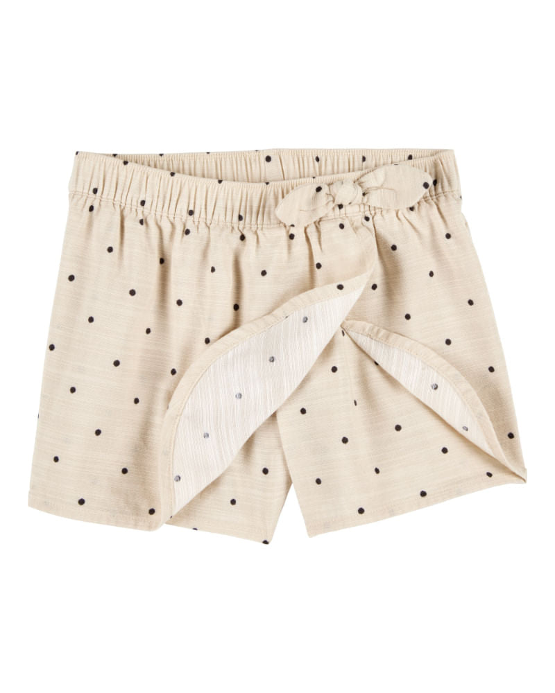 OSHKOSH NIÑA FALDA LINEN WRAP BROWN