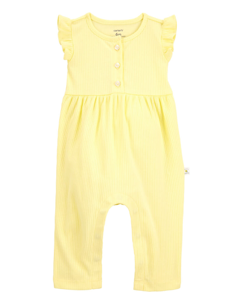CARTERS BEBE NIÑA OVEROL YELLOW SOLID MFL