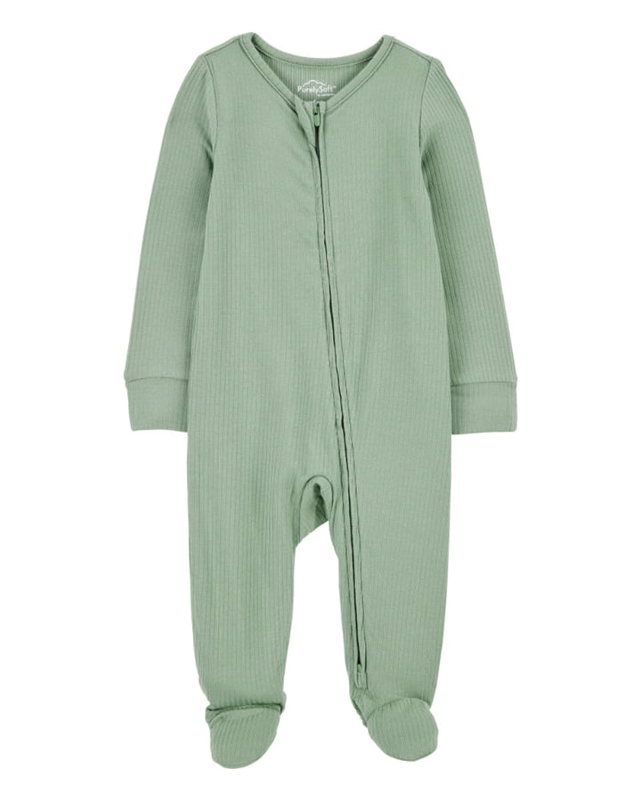 CARTERS BEBE NIÑO PIJAMA OLIVE SOLID