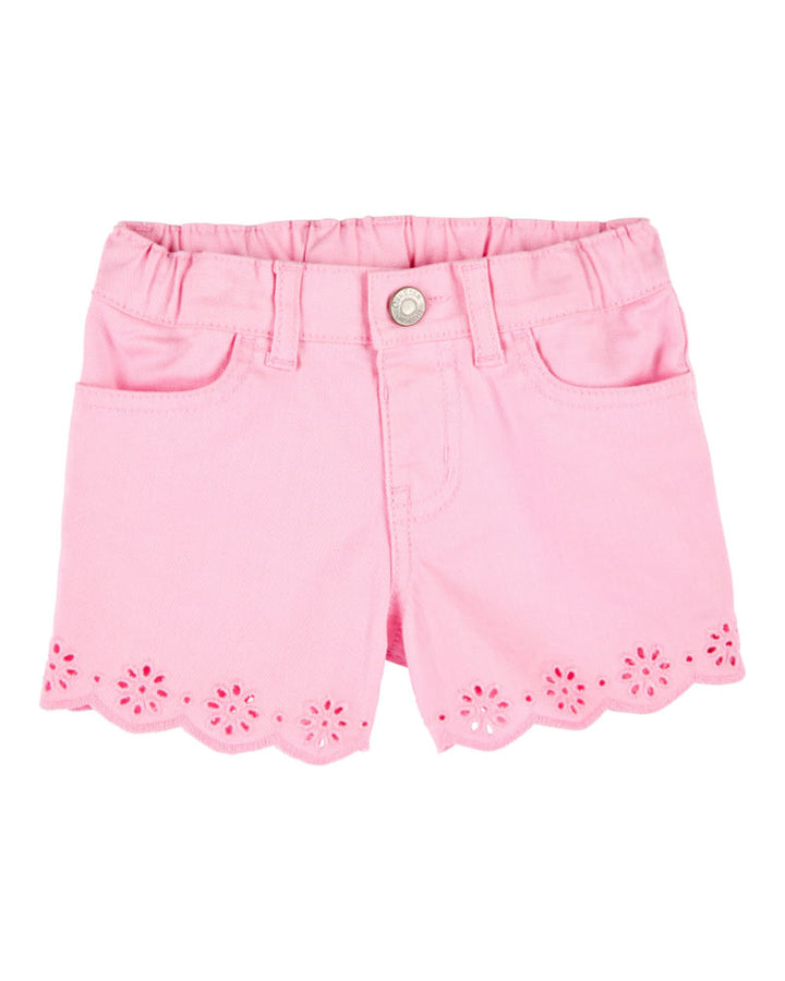 OSHKOSH NIÑA SHORT EYELET PINK