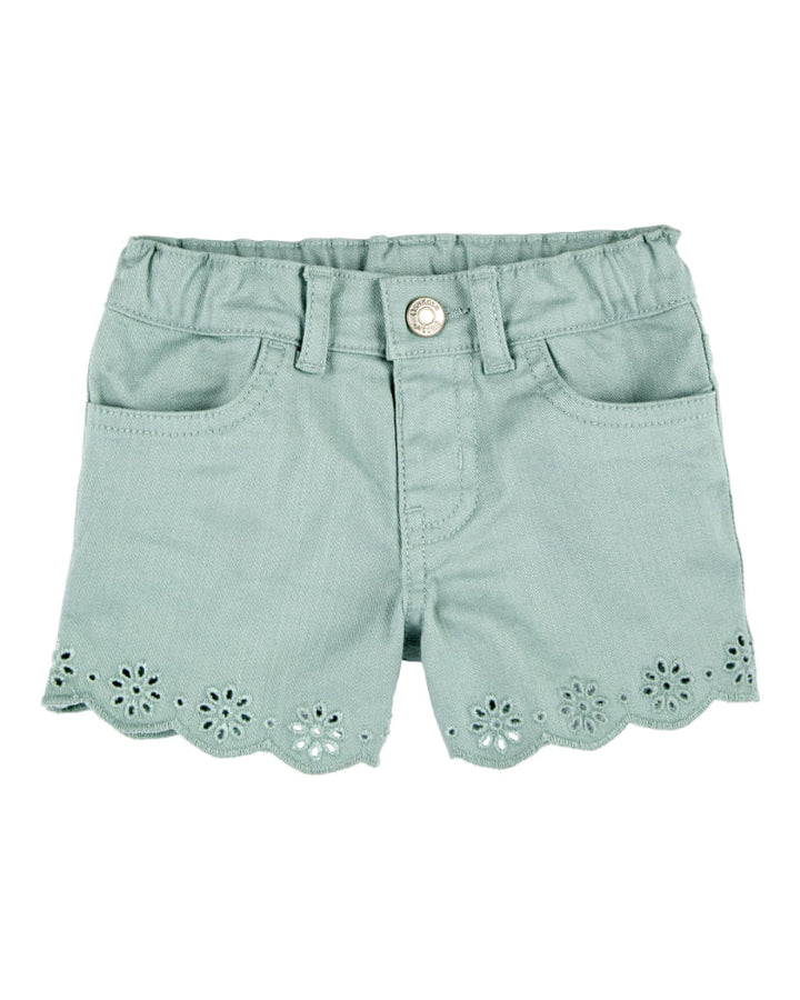 OSHKOSH NIÑA SHORT EYELET GREEN