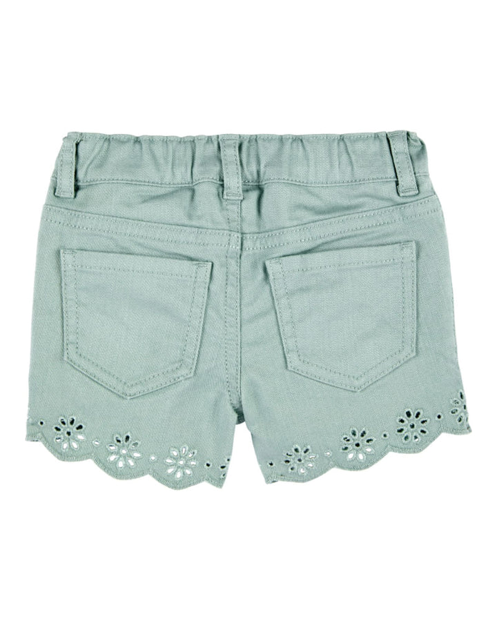 OSHKOSH NIÑA SHORT EYELET GREEN