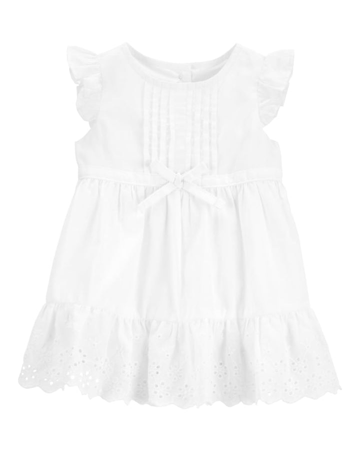 OSHKOSH BEBE NIÑA VESTIDO EYELET WHITE