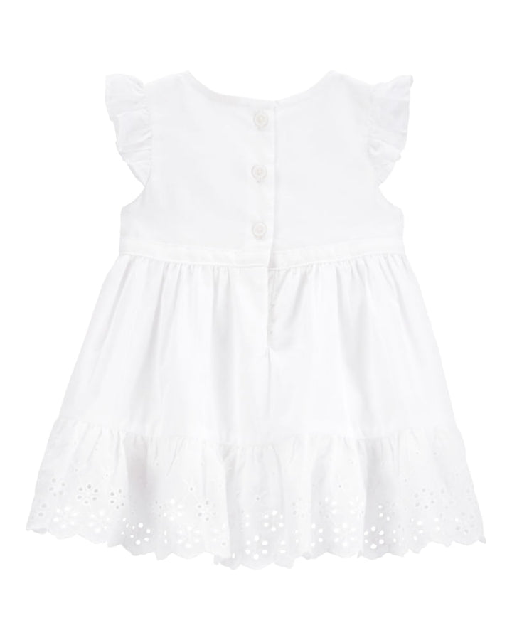 OSHKOSH BEBE NIÑA VESTIDO EYELET WHITE