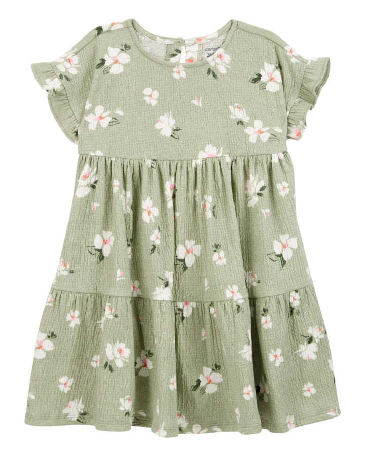 CARTERS NIÑA VESTIDO GREEN FLORAL