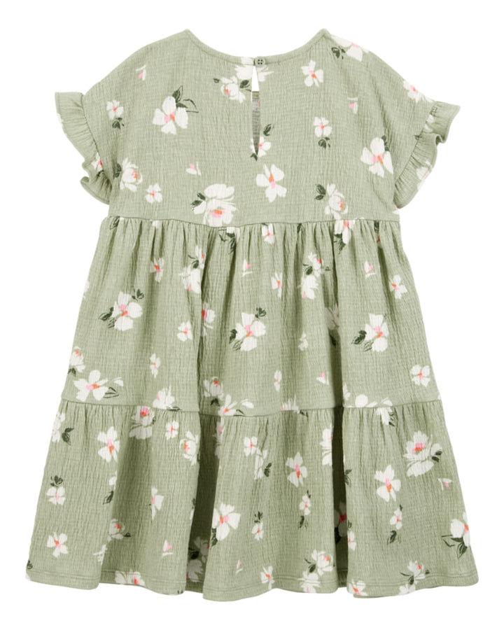 CARTERS NIÑA VESTIDO GREEN FLORAL