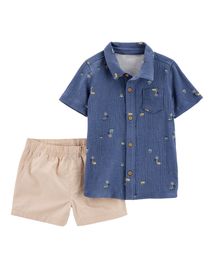 CARTERS BEBE NIÑO CONJ. DE SHORT MULTICOLOR