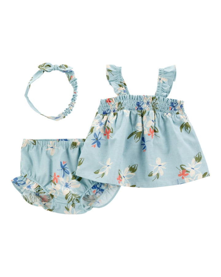 CARTERS BEBE NIÑA CONJ. DE SHORT BLUE