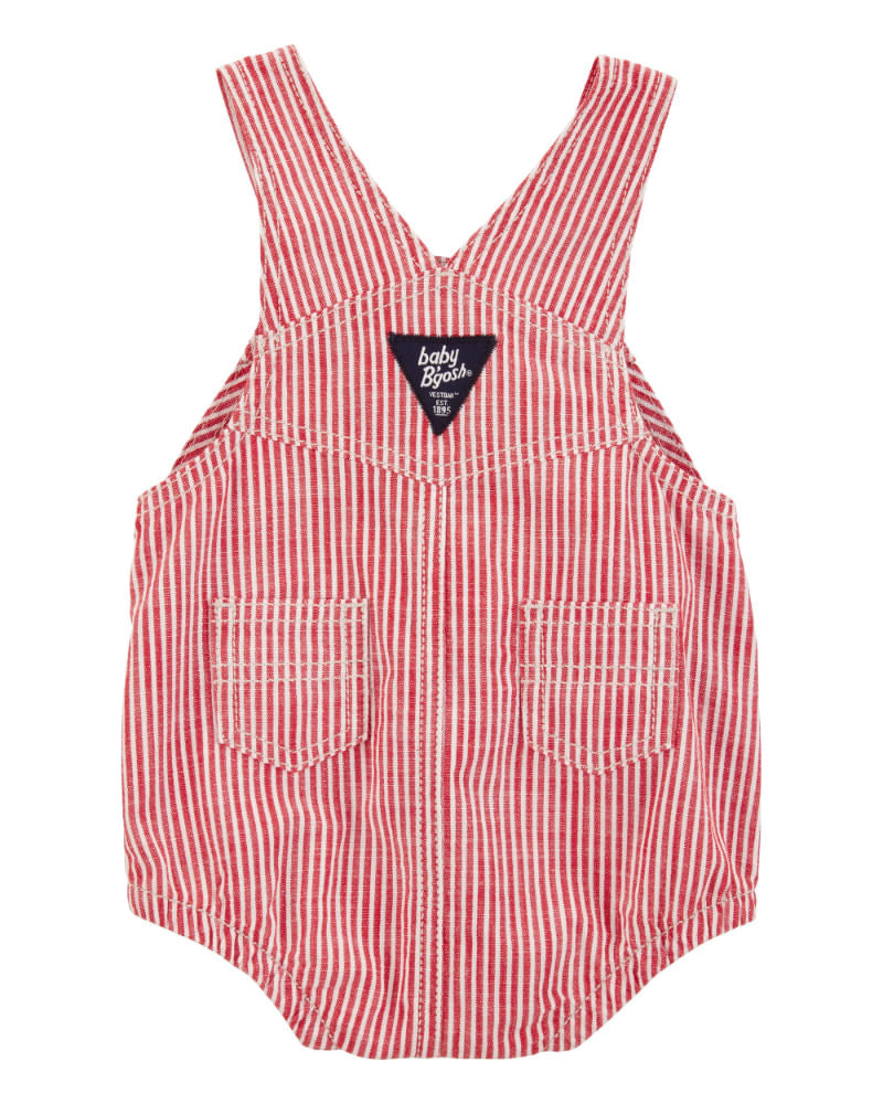 OSHKOSH BEBE NIÑO ROMPER HICKORY BUBBLE STRIPE RED