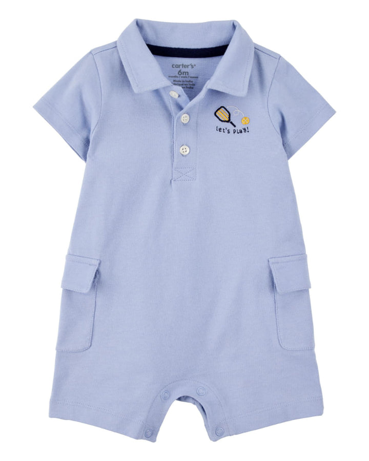 CARTERS BEBE NIÑO ROMPER BLUE