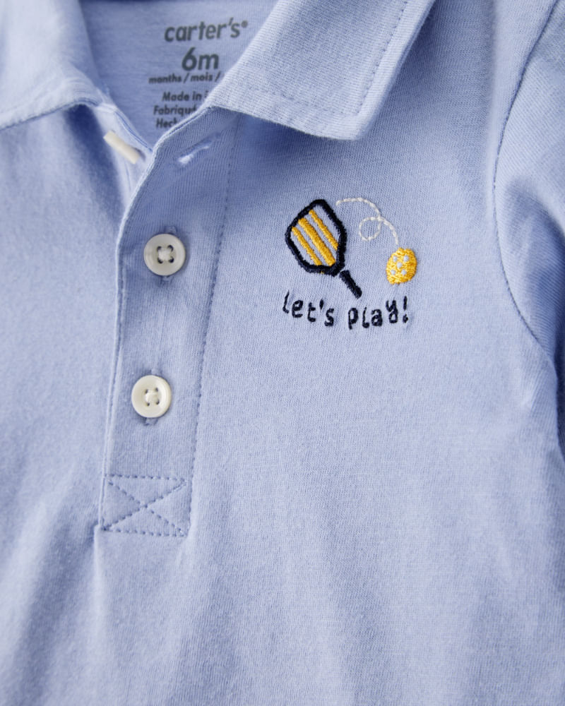 CARTERS BEBE NIÑO ROMPER BLUE