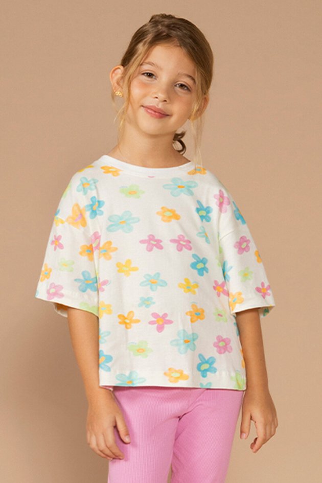 BUGBEE NIÑA CONJ. DE PANTALON FLORAL/ROSADO