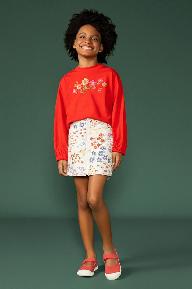 BUGBEE NIÑA CONJ. DE FALDA ROSADO/MULTICOLOR