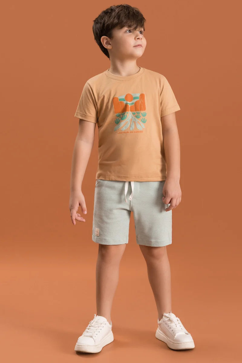 BUGBEE NIÑO CONJ. DE SHORT CASTAÑO