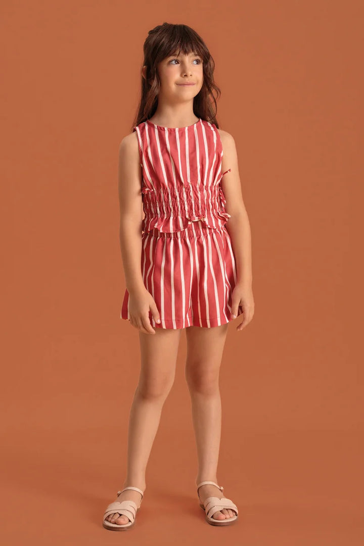 BUGBEE NIÑA CONJ. DE SHORT ROJO