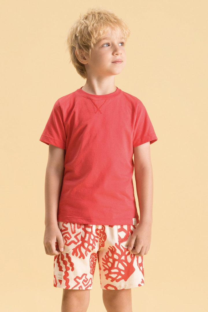 BUGBEE NIÑO CONJ. DE SHORT ROJO