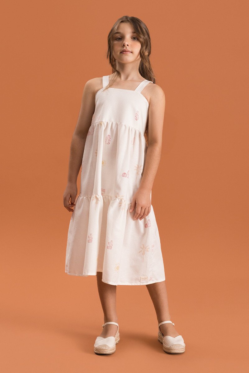 BUGBEE NIÑA VESTIDO BLANCO