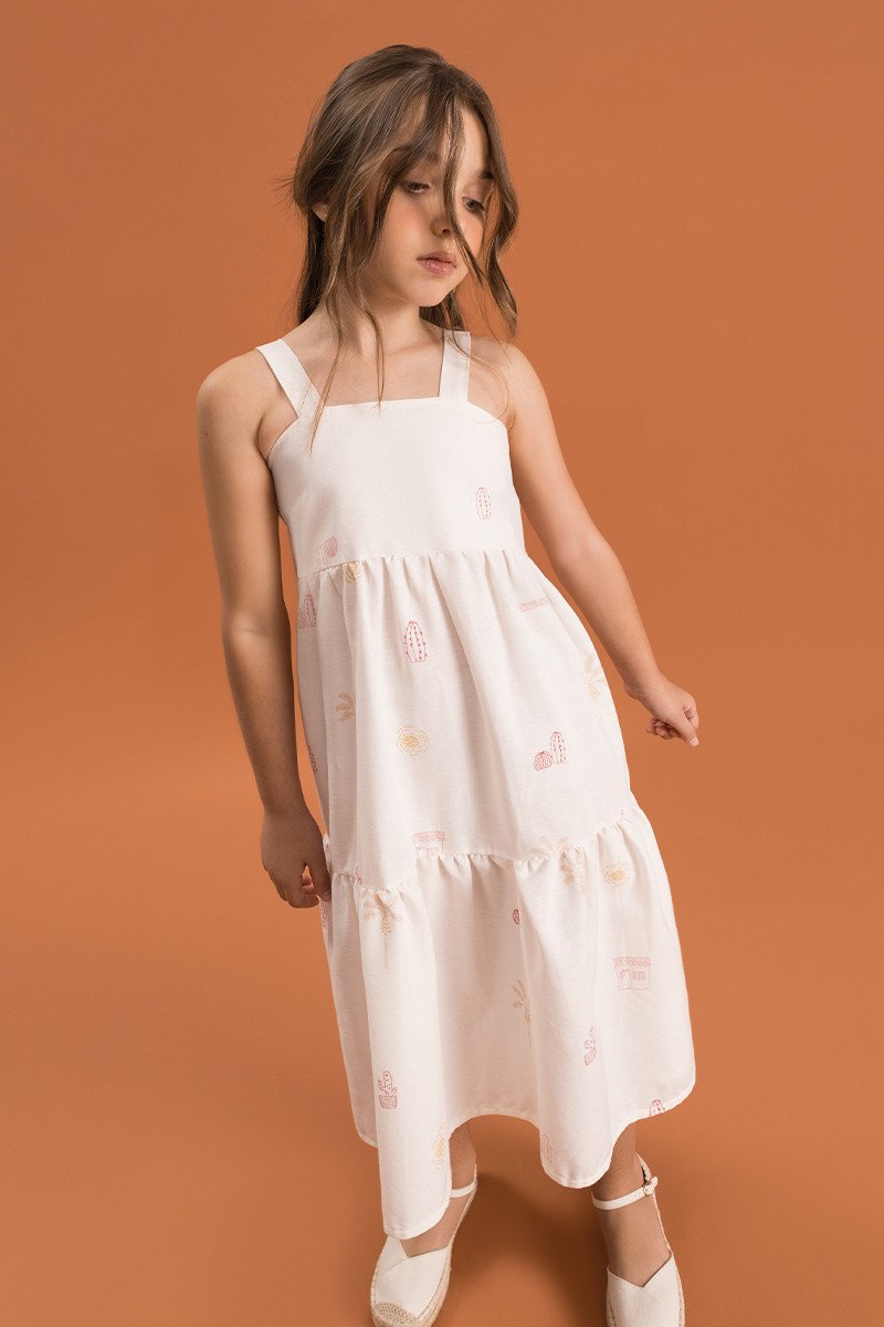BUGBEE NIÑA VESTIDO BLANCO