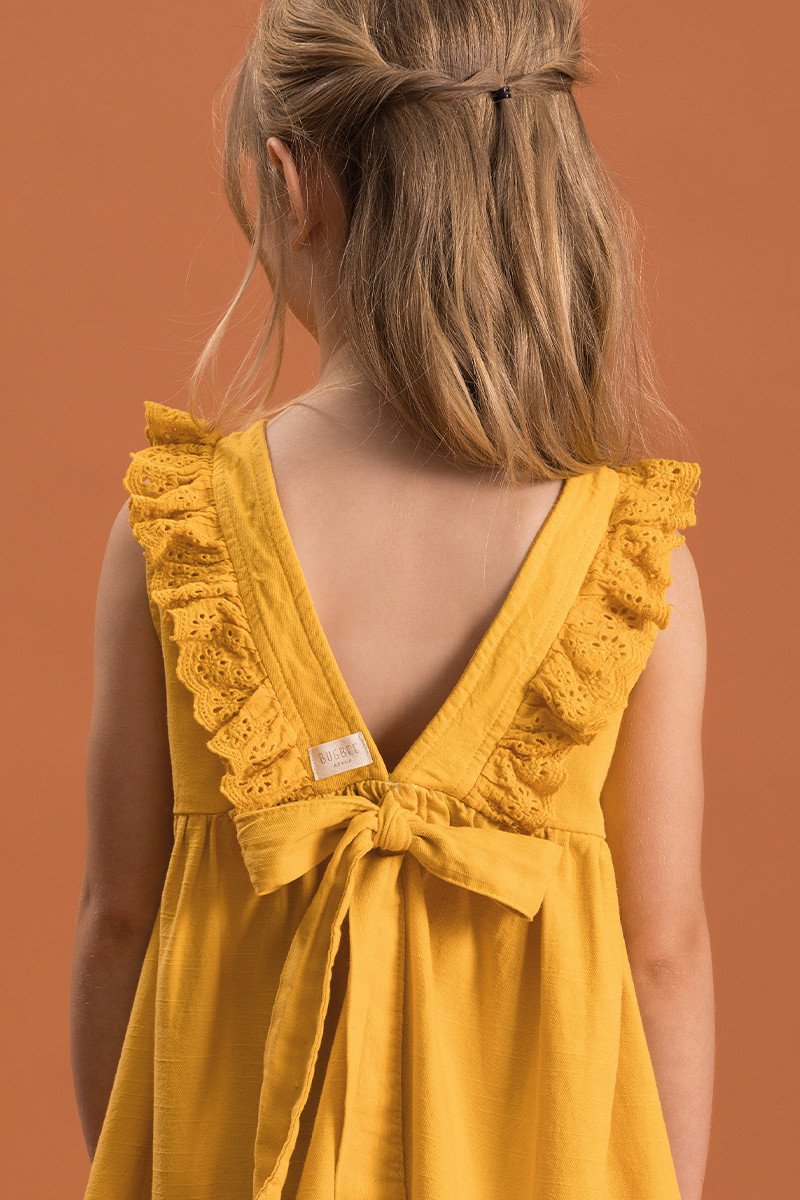 BUGBEE NIÑA VESTIDO NARANJA