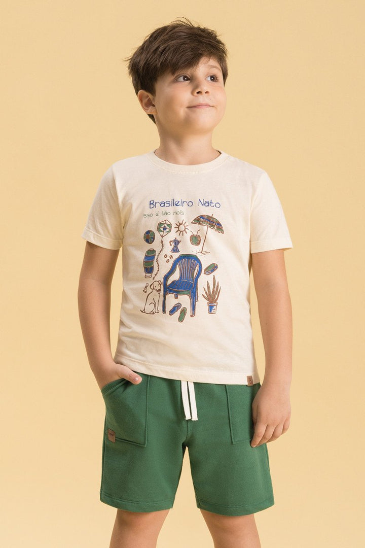 BUGBEE NIÑO CONJ. DE SHORT AMARILLO