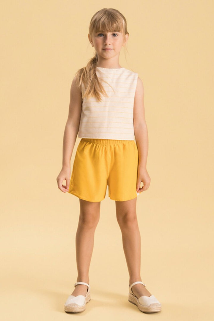 BUGBEE NIÑA CONJ. DE SHORT NARANJA