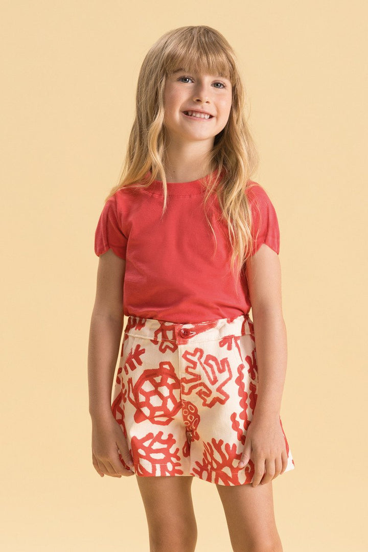 BUGBEE NIÑA CONJ. DE SHORT ROJO