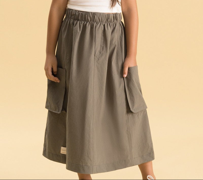 BUGBEE NIÑA FALDA GRIS