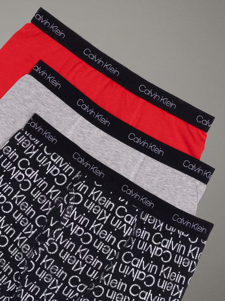 CALVIN KLEIN NIÑO BOXER BLACK CALVIN SKETCH LOGO/HEATH 3PCS
