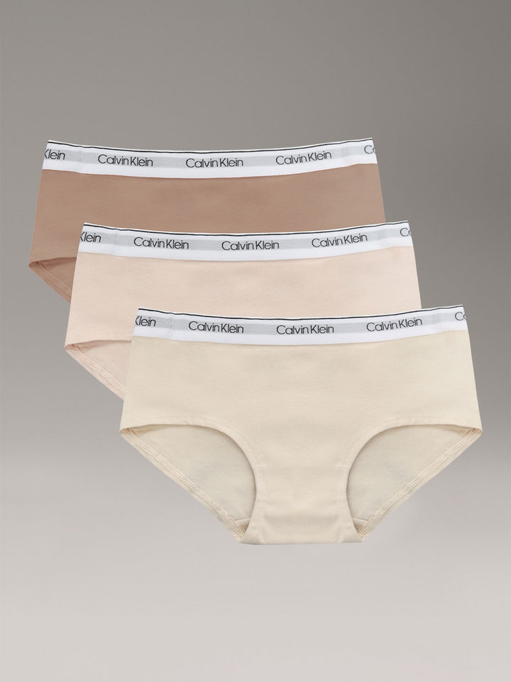 CALVIN KLEIN NIÑA PANTY HIPSTER SAND/HONEY ALMOND/BUFF BEG 3PCS