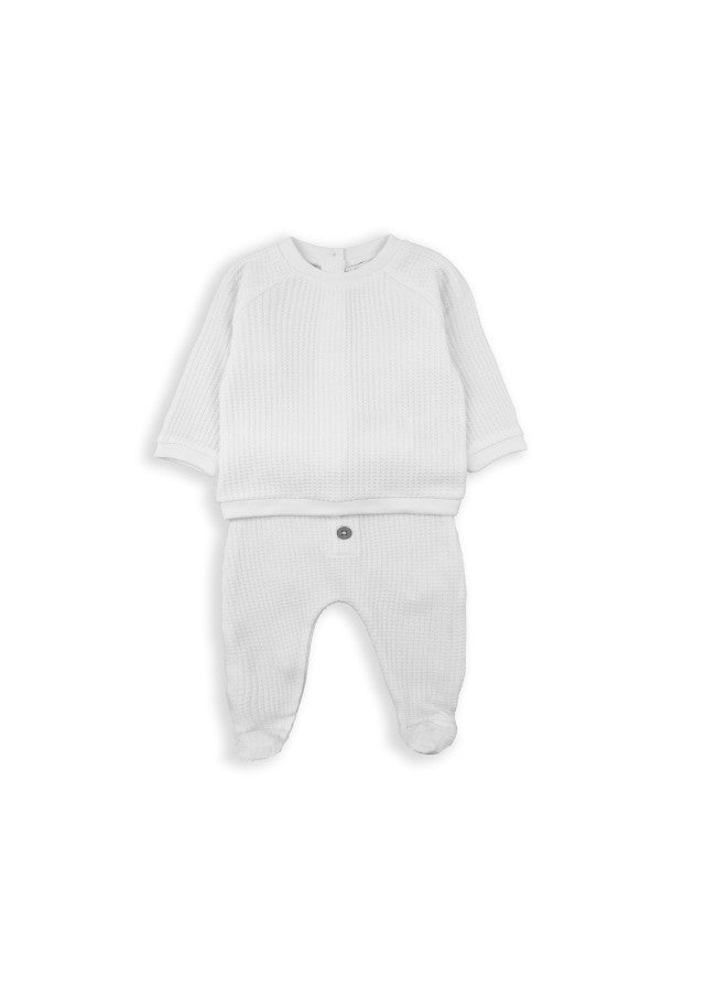 BABY BOL BEBE NIÑO CONJ DE PANTALON BLANCO