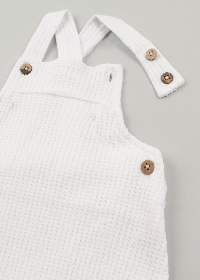 BABY BOL BEBE NIÑA OVEROL BLANCO