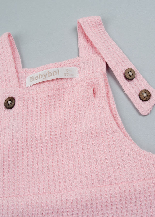 BABY BOL BEBE NIÑA OVEROL ROSA
