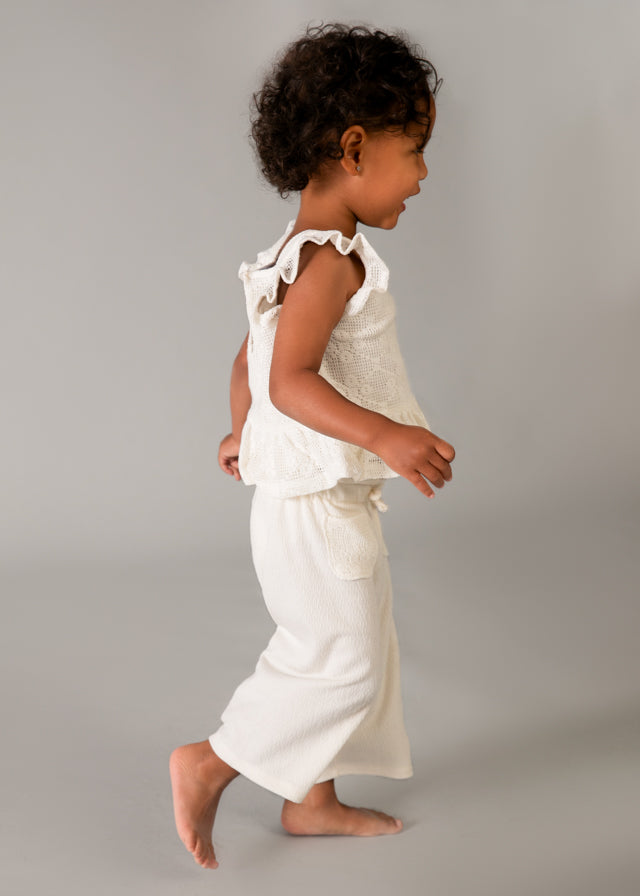 Mayoral Conjunto De Pantalon Combinado Crudo para Niña
