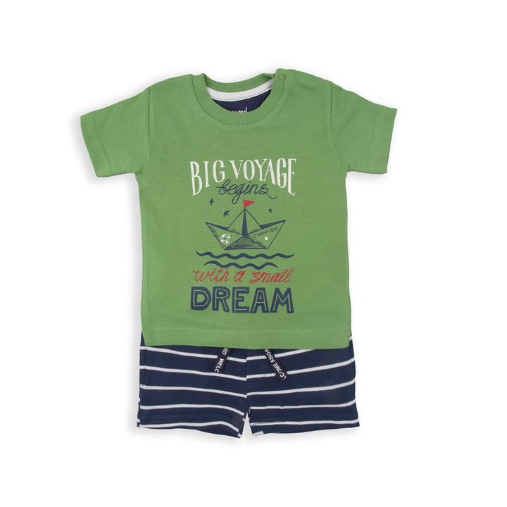 BABY BOL NIÑO CONJ DE SHORT VERDE