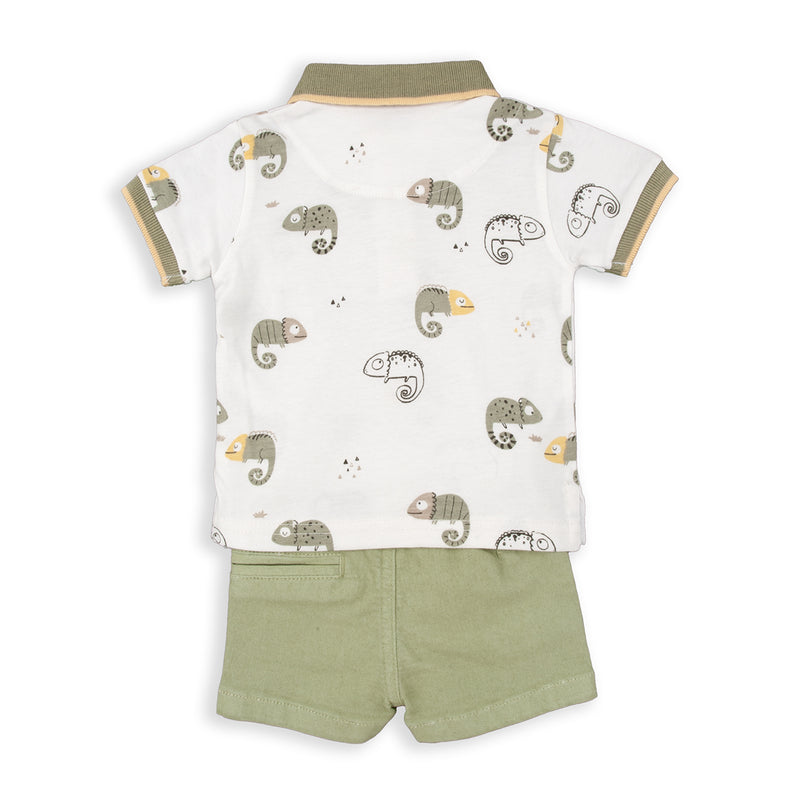 BABY BOL NIÑO CONJ DE SHORT CAQUI