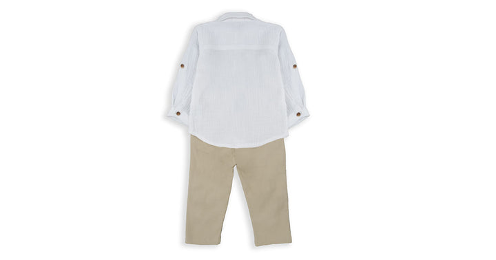 BABY BOL NIÑO CONJ DE PANTALON BEIGE