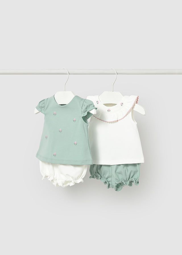 Mayoral Conjunto De Short 4 Pcs Aqua para Bebé Niña