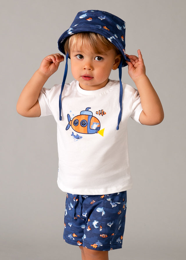 Mayoral Conjunto De Short Punto Print con Bucket Noche para Niño