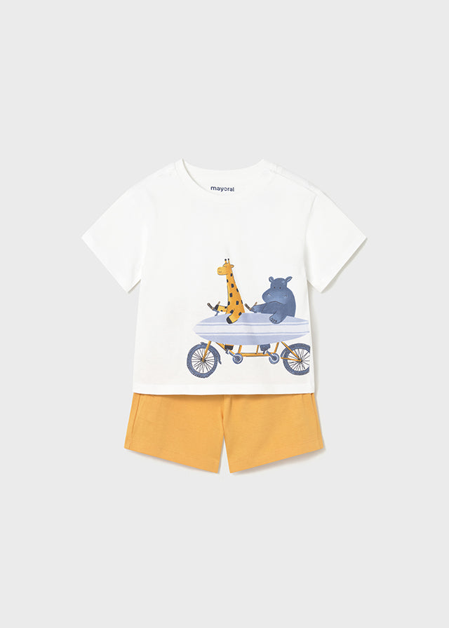 Mayoral Conjunto De Short Punto Friends Peach para Bebé Niño