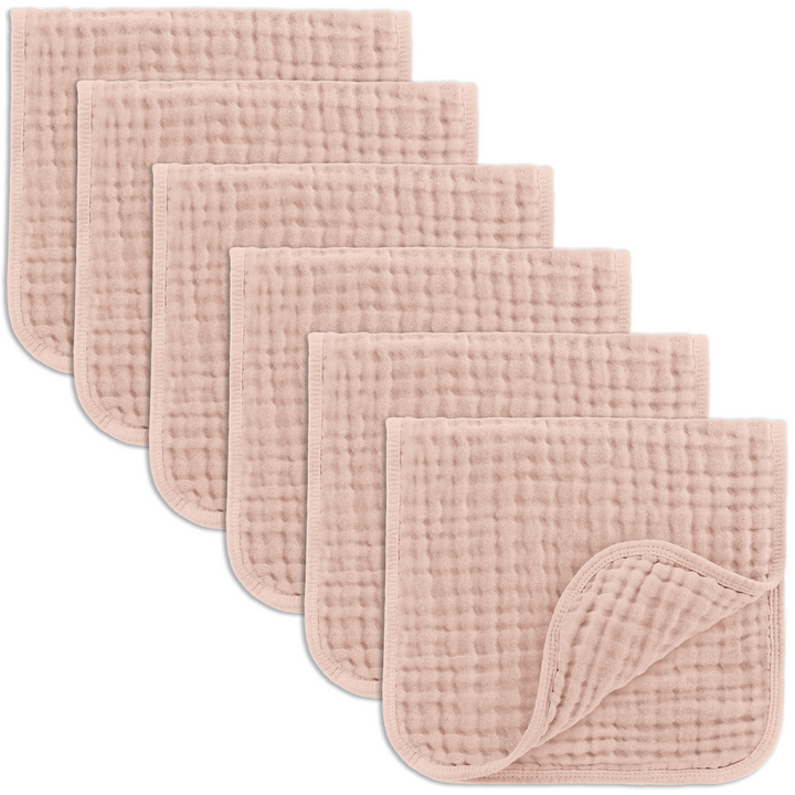 COMFY CUBS BEBE NIÑA SACAGASES MUSLIN BLUSH 6PK