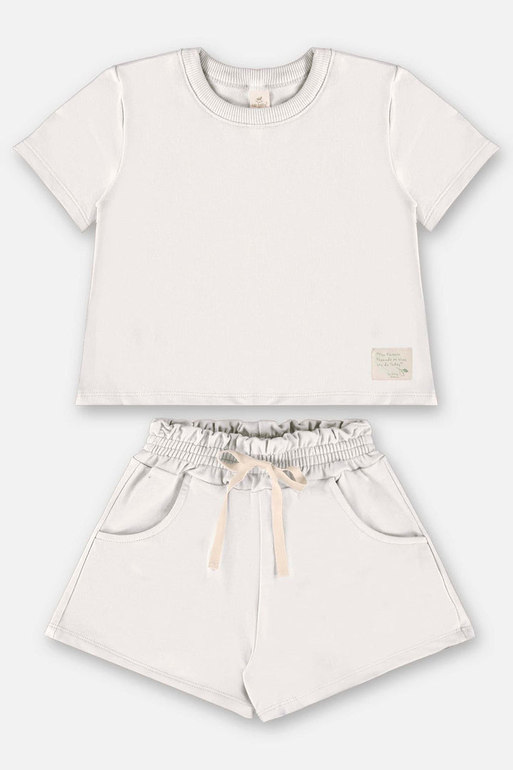 UP BABY NIÑA CONJ DE SHORT OFF WHITE