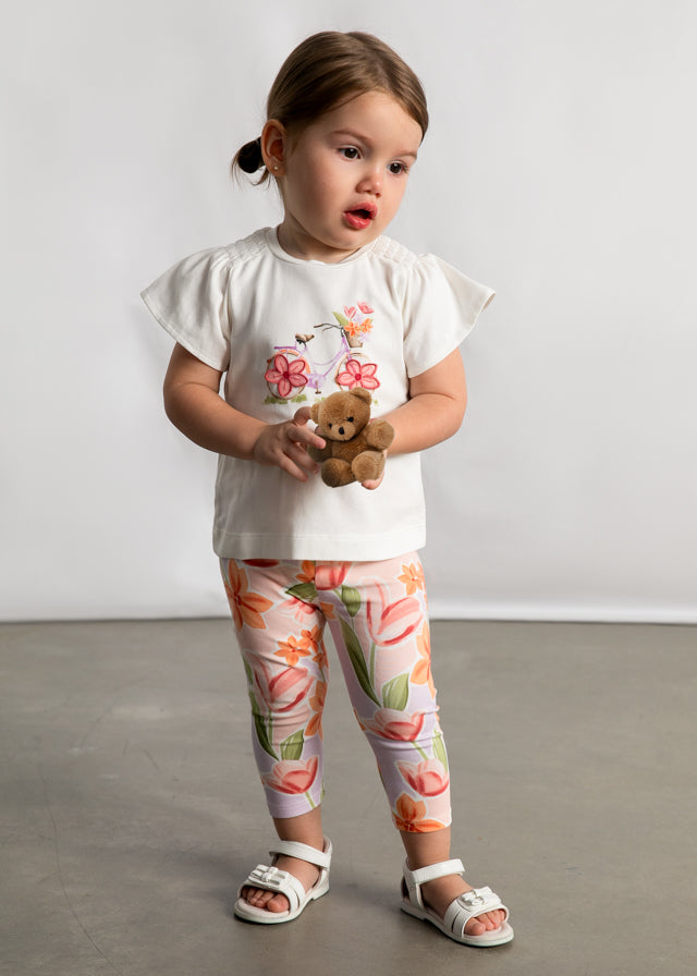 Mayoral Conjunto De Pantalon Legging Blossom para Bebé Niña